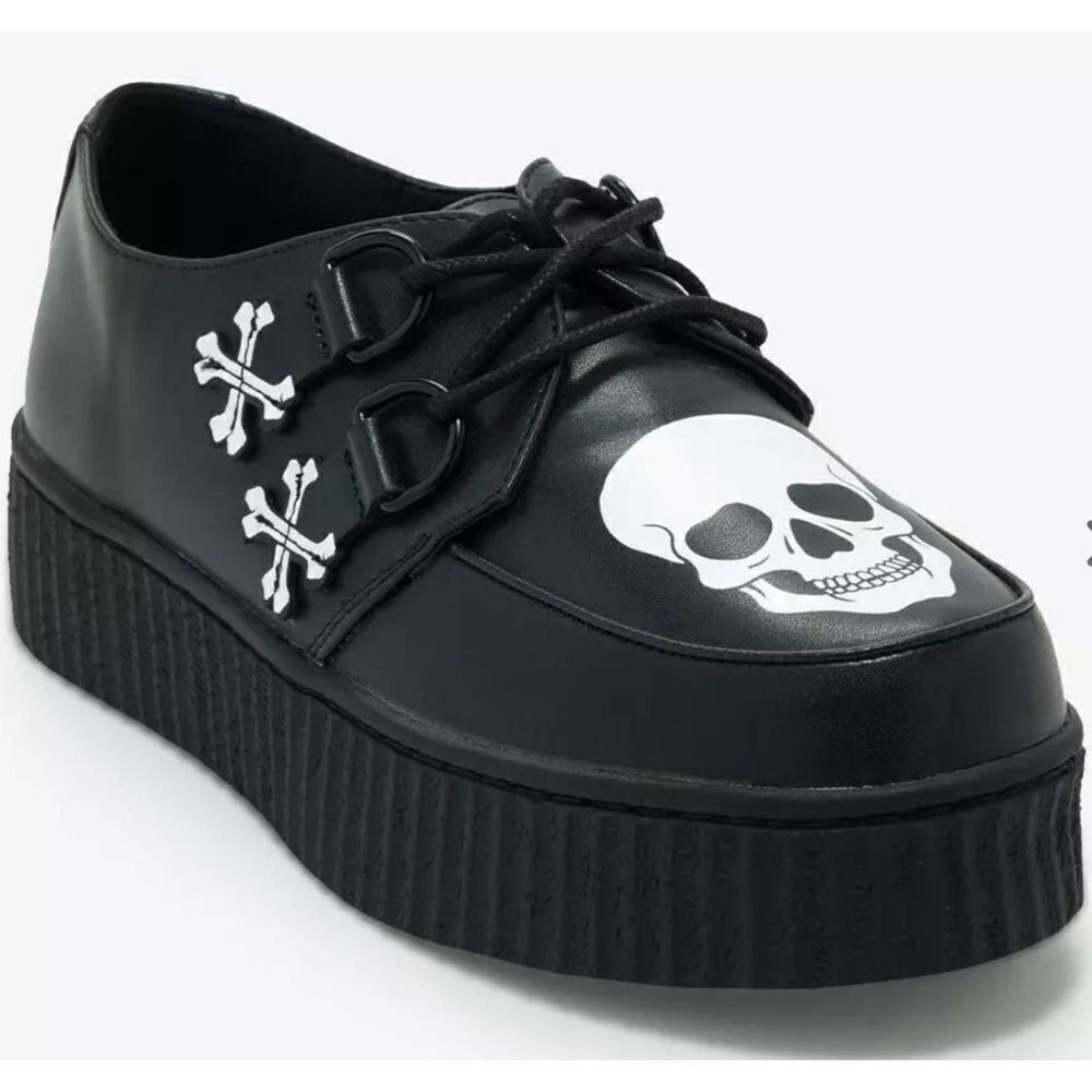 Hot Topic Strange Cvlt Black Skull Creepers Size 6 New